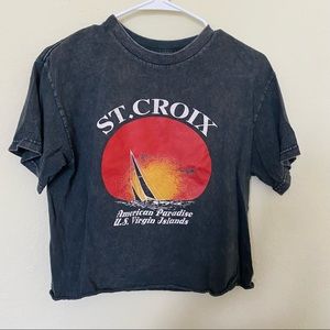 Brandy Melville/J Galt graphic crop t shirt